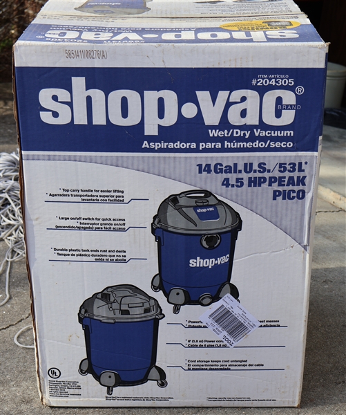Brand New Unopened Shop Vac Wet / Dry Vacuum - 14 Gallon - New in Original Box
