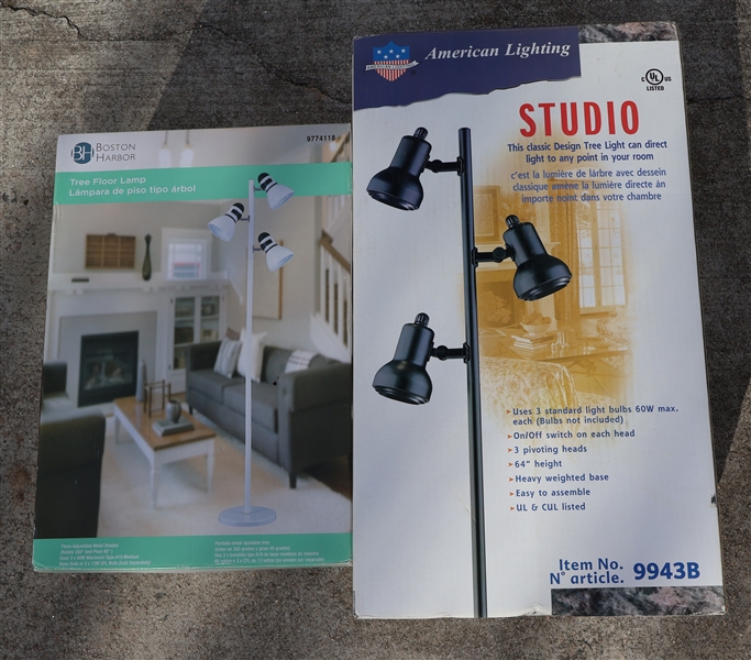 American Lighting Studio 3 Light Lamp and Boston Harbor 3  Light Tree Floor Lamp - Both New in Original Boxes