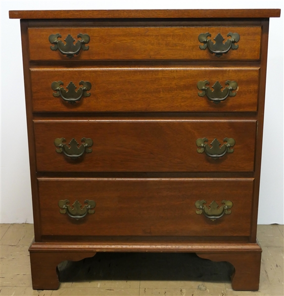 Nice Small Walnut Benbow (Greensboro NC) Chest -4 Drawers - Measures 28 1/2" tall 24" by 16"