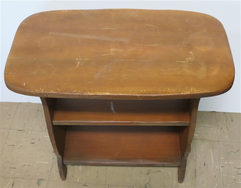Oval 3 Tier Occasional Table - Measures 23" Tall 25" by 14"