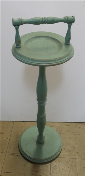 Green Distress Painted Smoking Stand - Measures 26" Tall 