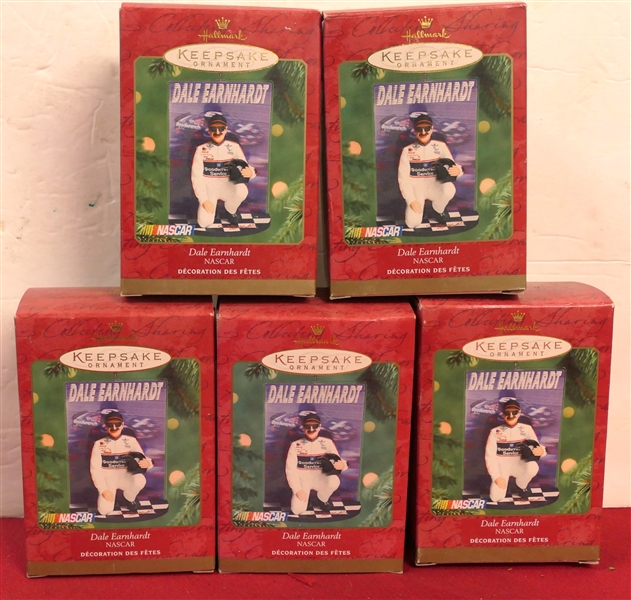 5 - Dale Earnhardt Hallmark Christmas Ornaments in Original Boxes