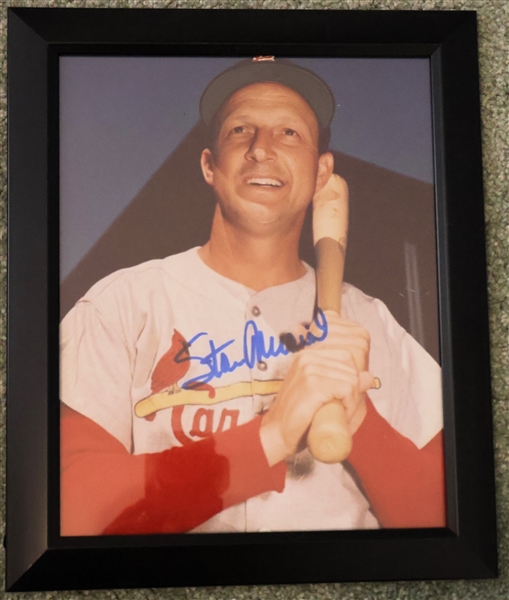 Stan Musial St. Louis Cardinals Autographed 8" by 10" Photograph - Framed 