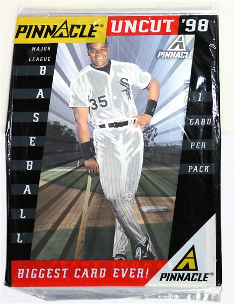 Pinnacle Uncut 98 - Frank Thomas Large Baseball Card - Measures 20" by 15" - New Unopened - Sealed Package