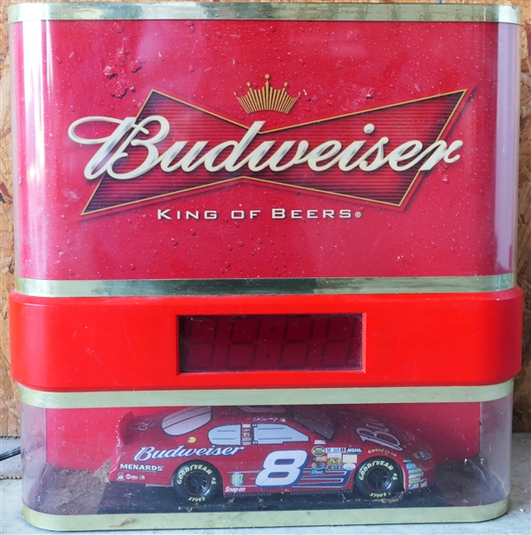 Budweiser "King of Beers" Dale Earnhardt Jt. #8 Beer Light and Clock - Measures 18" tall 18" by 5" - Not Working 