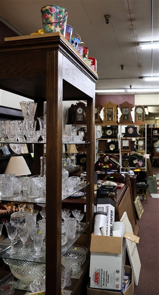 Glass Ware, Clocks, Display Cabinets, Furniture and Much More