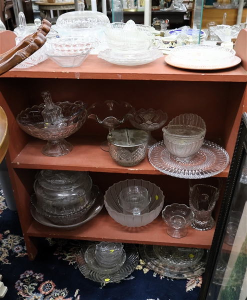 Glassware, Serveware, and Book Case