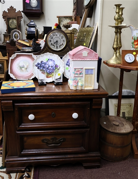 Night Stand, Cookie Jar, Clocks, Hand Painted China