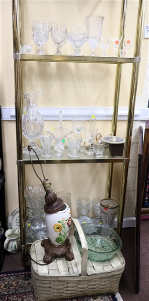 Etagere, Glassware, Picnic Basket