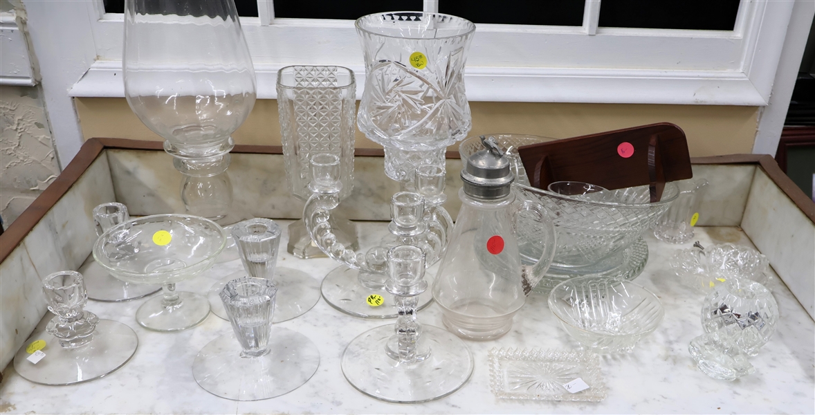 Glassware, Candle Holders, Etc. 