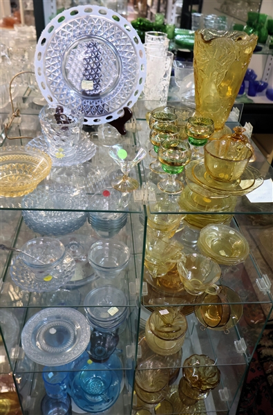 Hundreds of Pieces of Depression Glass