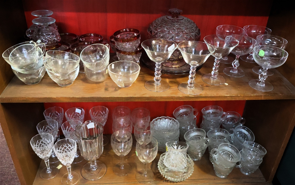 Glassware including Ruby Flash