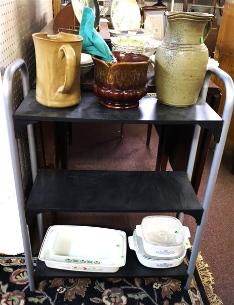 Pottery Pieces, Corning Ware Casserole Dishes, Storage Shelf