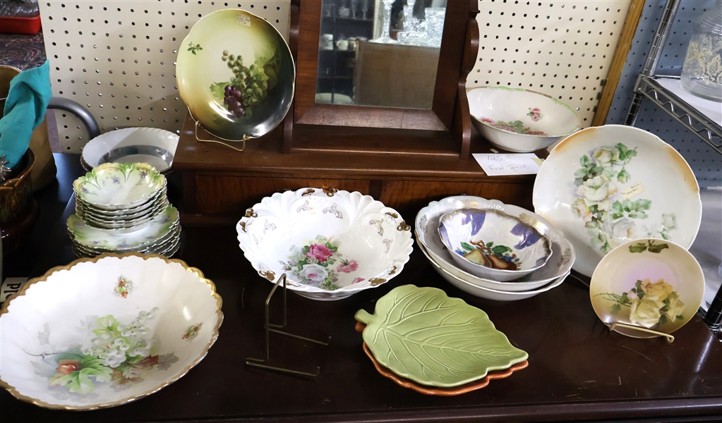 Hand Painted China, Leaf Plates, Etc.