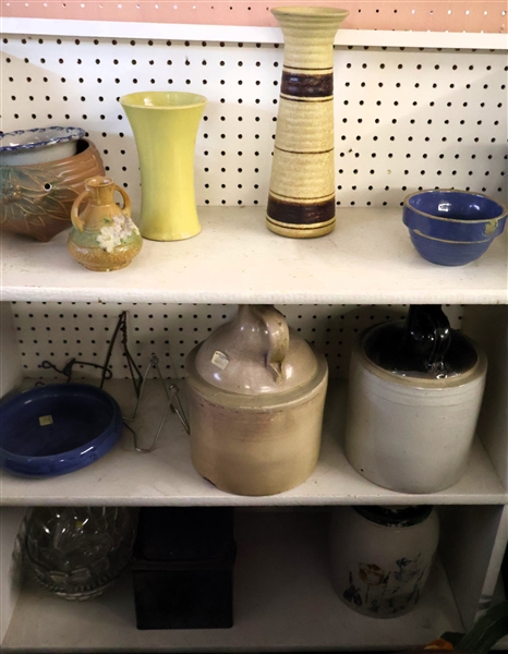 Stone Jugs, Stone Mixing Bowl, Art Pottery