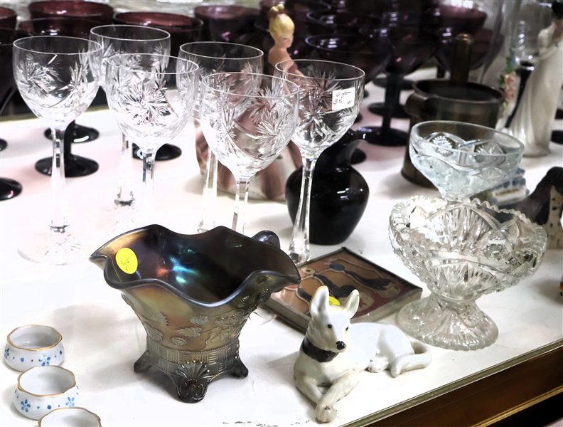 Carnival Glass, Figurines, Stemware