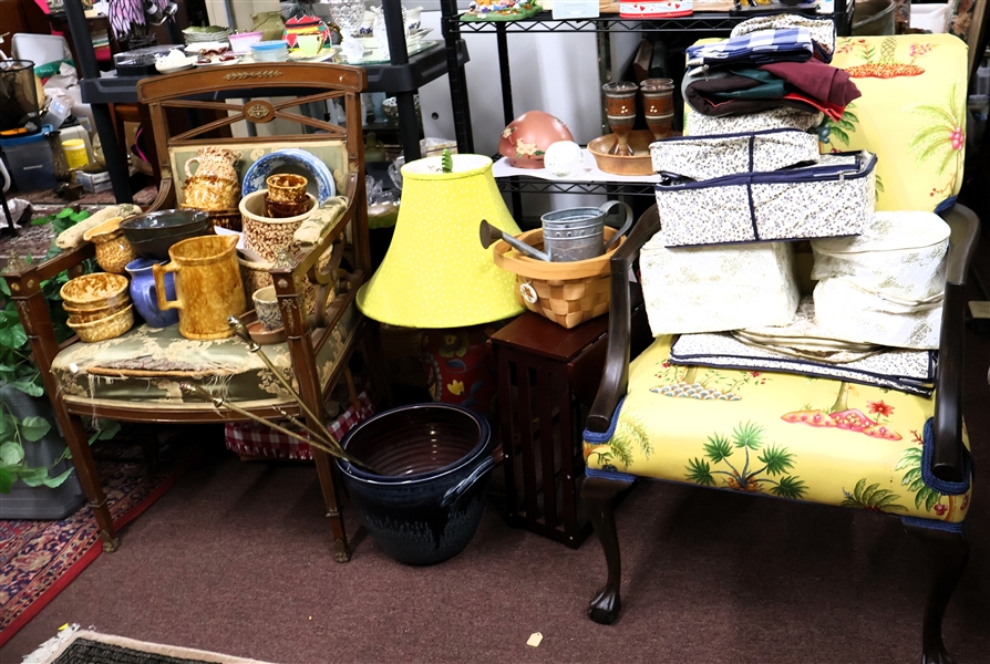 Side Chairs, Spongeware, Planter, Baskets, Etc.