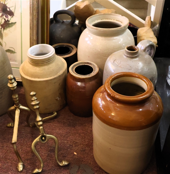 Lots of Antique Stoneware Pottery