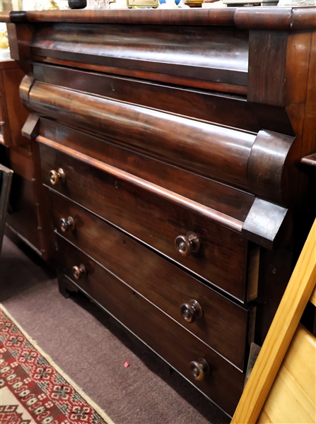 Empire Bureau with Hand Dovetailed Drawers and Hat Compartment in Top Drawer