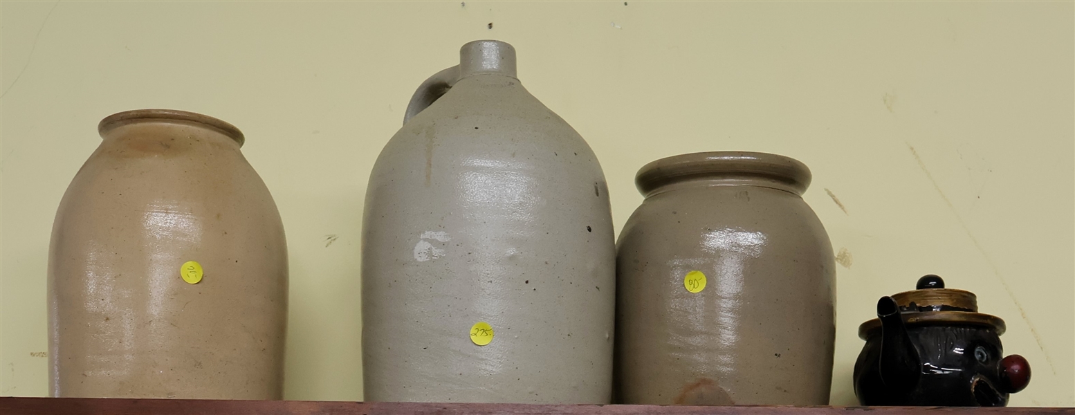 Pottery Crocks and Jug