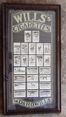 "Wills Cigarettes" W.D. & H.O. Wills - Framed Dog Cigarette Cards - 24" Cards - Frame Measures 24 1/2" by 13"