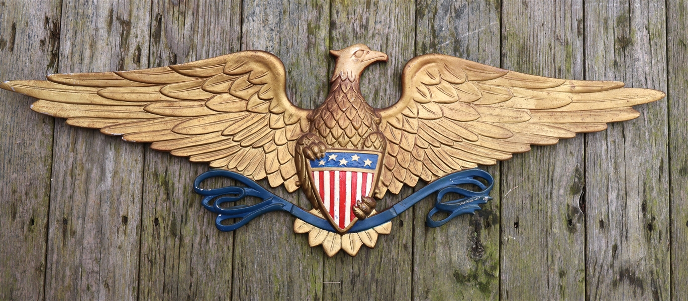 Midwest Metal Patriotic Eagle Plaque - Measures 13" by 40"