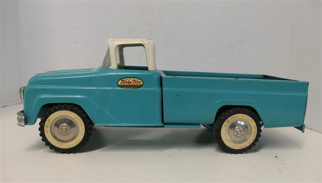 Tonka Toys - Mound Minn. - Pressed Steel Pickup Truck - Measures 5 1/2" Tall 14" Long