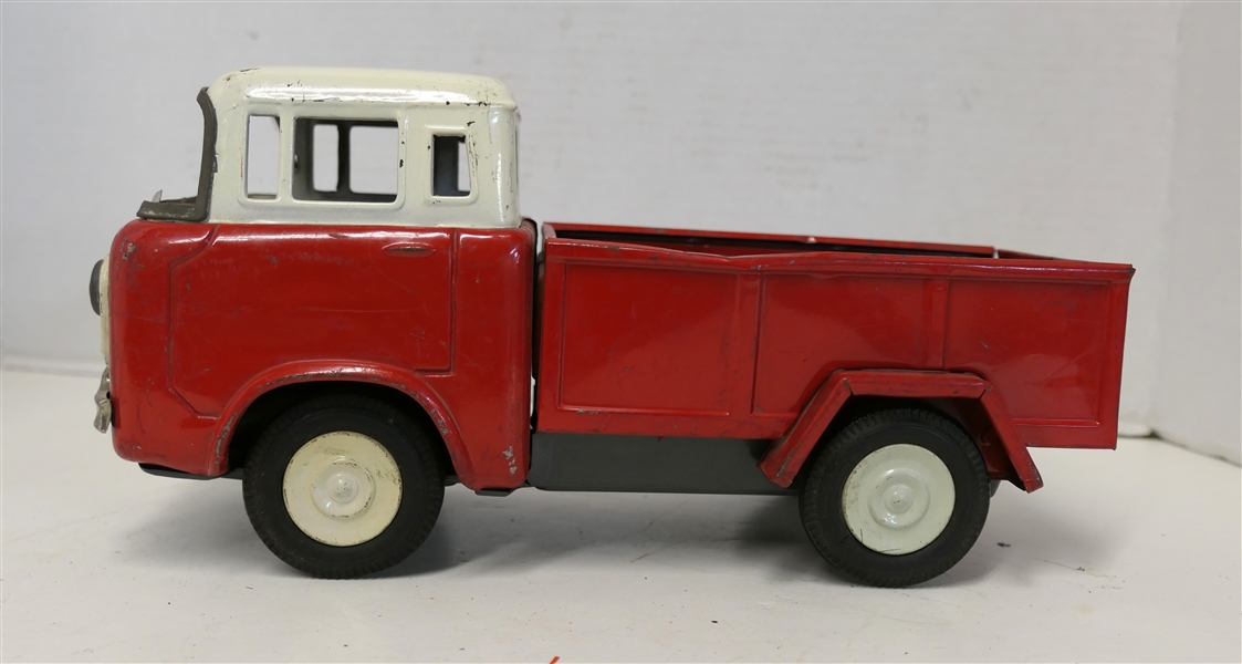 T.N. Made in Japan Tin Litho Friction Truck - Measures 5 1/2" Tall 10 1/2" Long 