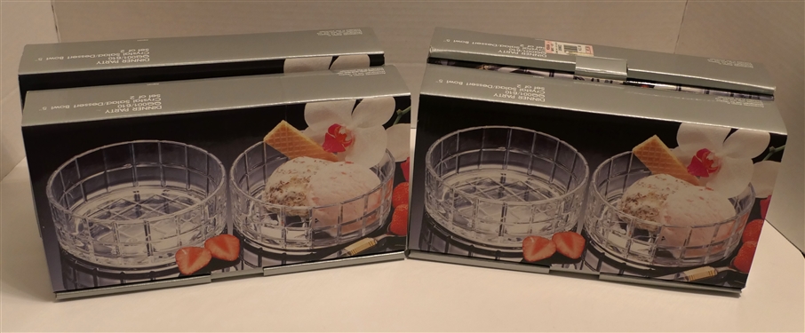 8 - Studio Nova by Mikasa Crystal Salad Dessert Bowls- 5" in Original Boxes 