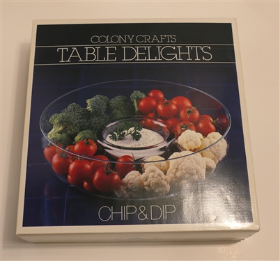 Colony Crafts Table Delights Chip & Dip - In Original Box - Chip Bowl Measures 10 3/4" 