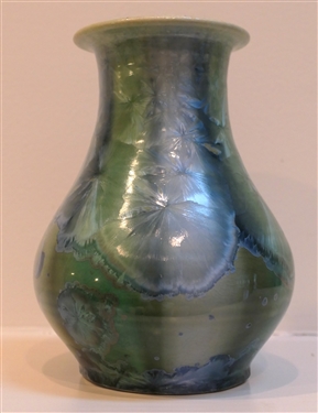 Dover 98 Crystalline Art Pottery Vase - Blue and Green Glaze - Measures 6 1/2" Tall 