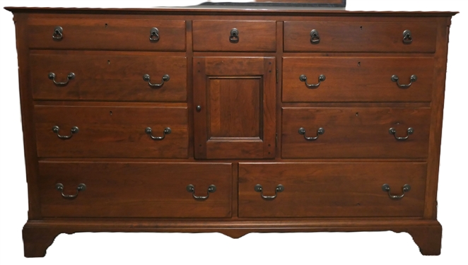 Bob Timberlake By Lexington Furniture Dresser - 9 Drawers and 1 Cabinet - Top Center Drawer is Felt Lined For Jewelry -  Dresser Measures 40" Tall 68" by 19 1/2"