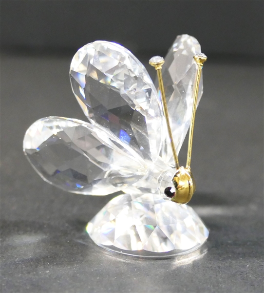 Swarovski Crystal Butterfly Figure - Swan Mark on Bottom - Measures 1/2" Tall 