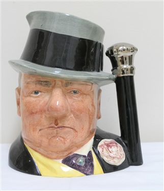 Royal Doulton "The Celebrity Collection W.C. Fields" Large Character Jug  / Pitcher - Premiere Edition For American Express - D- 6674 - 1982 - Measures 7 1/2" Tall 