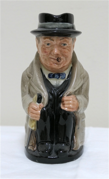 Royal Doulton "Winston Churchill" Character Jug / Pitcher - Measures 5" tall 