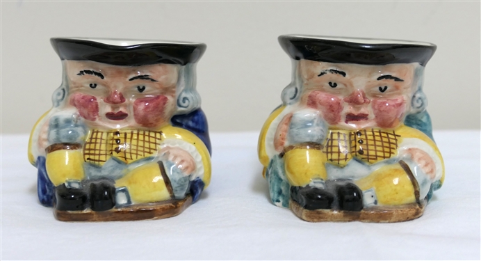 Pair of Clarice Cliff - Newport Pottery Co - England - Toby Cups - Each Measures 2" Tall 