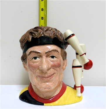 Royal Doulton "The Juggler" Large Character Jug / Pitcher - D6835 1988 - Modelled by Stanley James Taylor - Measures 7 1/2" Tall 