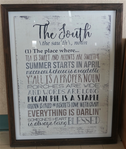 Framed "The South" Print - Frame Measures 28" by 22"