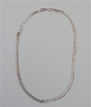 Nice Heavy Sterling Silver Necklace - Measures 20"