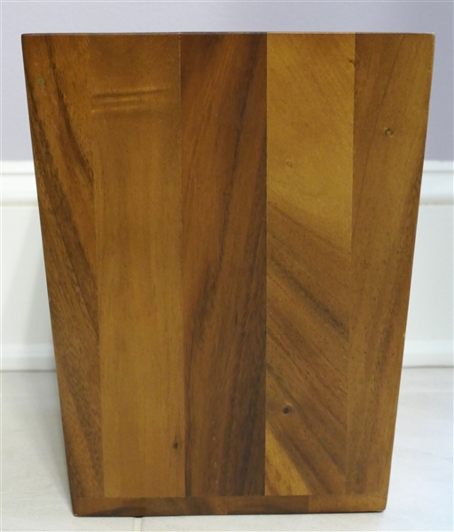 Decor Wood Wastebasket - Measures 11" tall 9" by 9" 