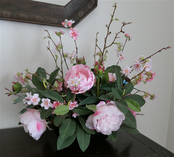 Beautiful Faux Peony Arrangement - Measures Approx 20" Across