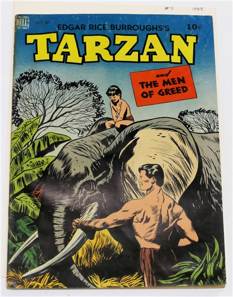  Dell Comics  - Edgar Rice Burroughss Tarzan 10 Cent Comic Book - 1948 #5