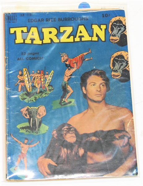   Dell Comics  - Edgar Rice Burroughs Tarzan 10 Cent Comic Book - 1950 #13