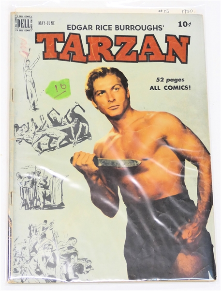  Dell Comics  - Edgar Rice Burroughs Tarzan 10 Cent Comic Book - 1950 #15