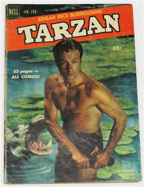  Dell Comics  - Edgar Rice Burroughs Tarzan 10 Cent Comic Book - 1951 #19