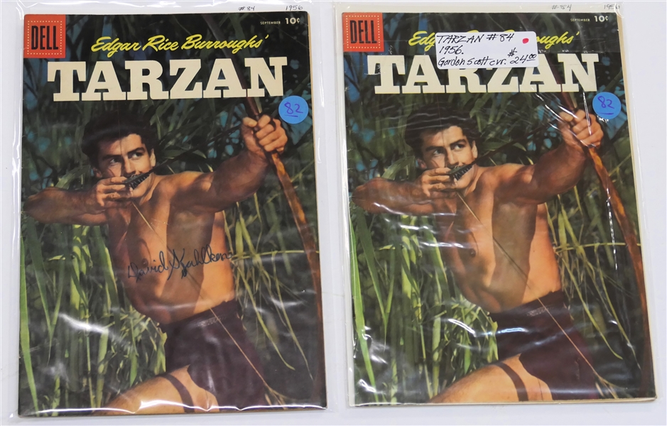  2 Dell Comics  - Edgar Rice Burroughs Tarzan 10 Cent Comic Books  - 1956 #84