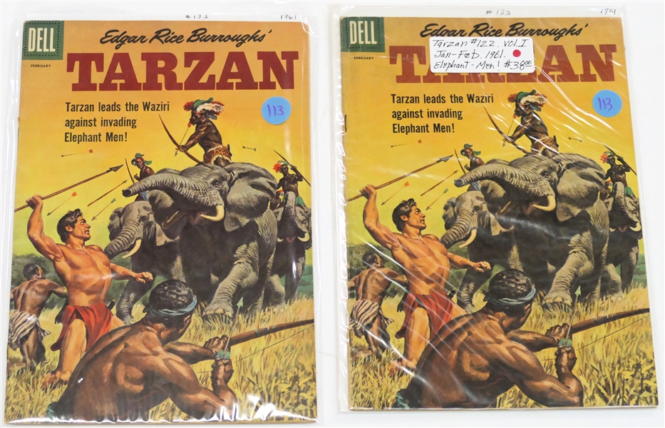  2 Dell Comics  - Edgar Rice Burroughs Tarzan - Comic Books  - 1961 #122