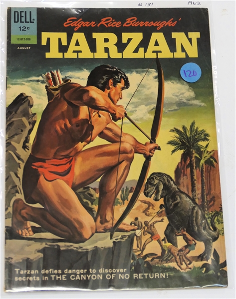 Dell Comics  - Edgar Rice Burroughs Tarzan - 15 Cent Comic Book - 1962 #131