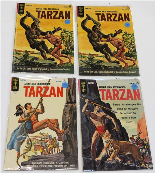 4 Gold Key - Edgar Rice Burroughs Tarzan - Now Only 12 Cents - Comic Books - 1963 #135, #135, #136, and #137