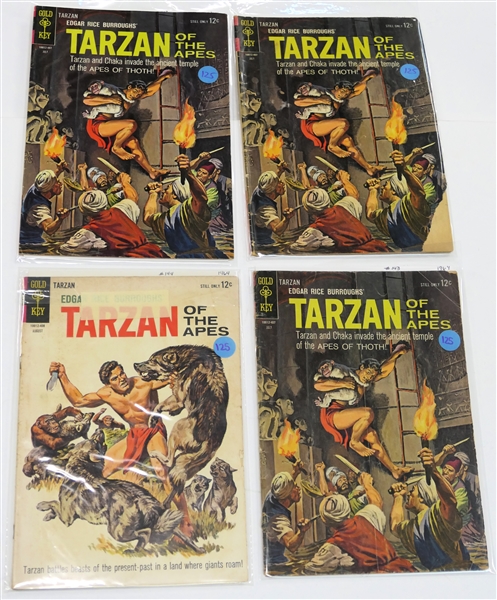 4 Gold Key - Edgar Rice Burroughs "Tarzan of the Apes" - Still Only 12 Cents Comic Books - 1964 #143, #143, #143, and #144